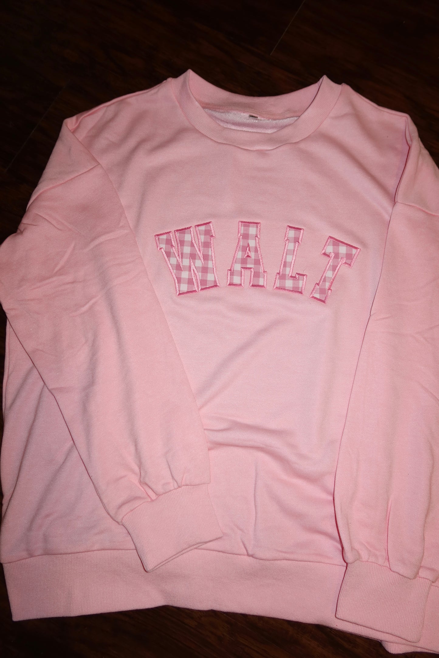 PINK: Regular Sweatshirt Pink Gingham