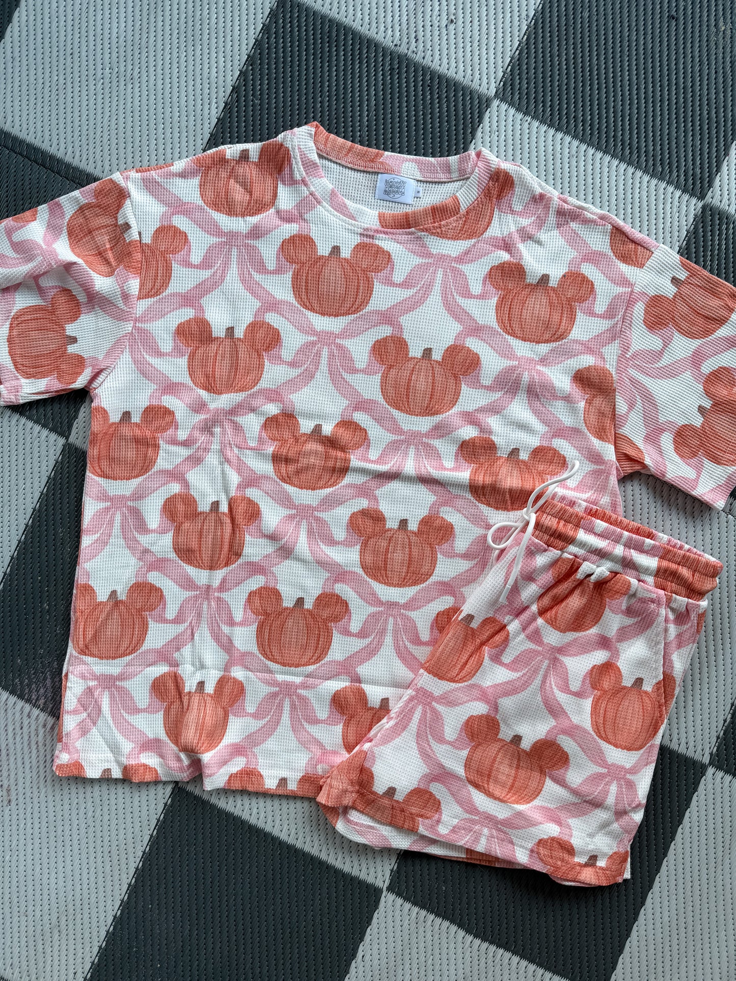 ADULT: Pumpkin Bow Waffle Set