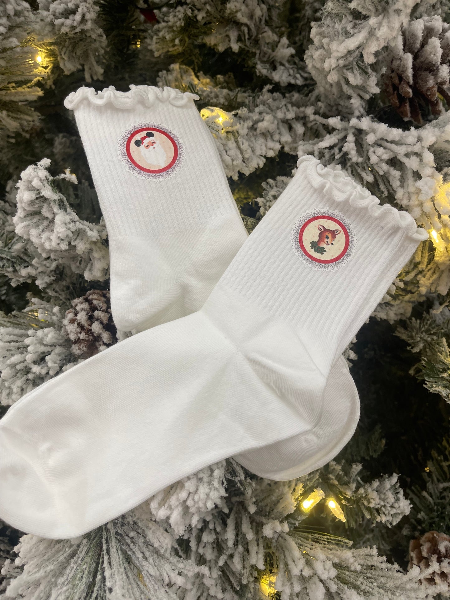 Holiday Ruffle Socks