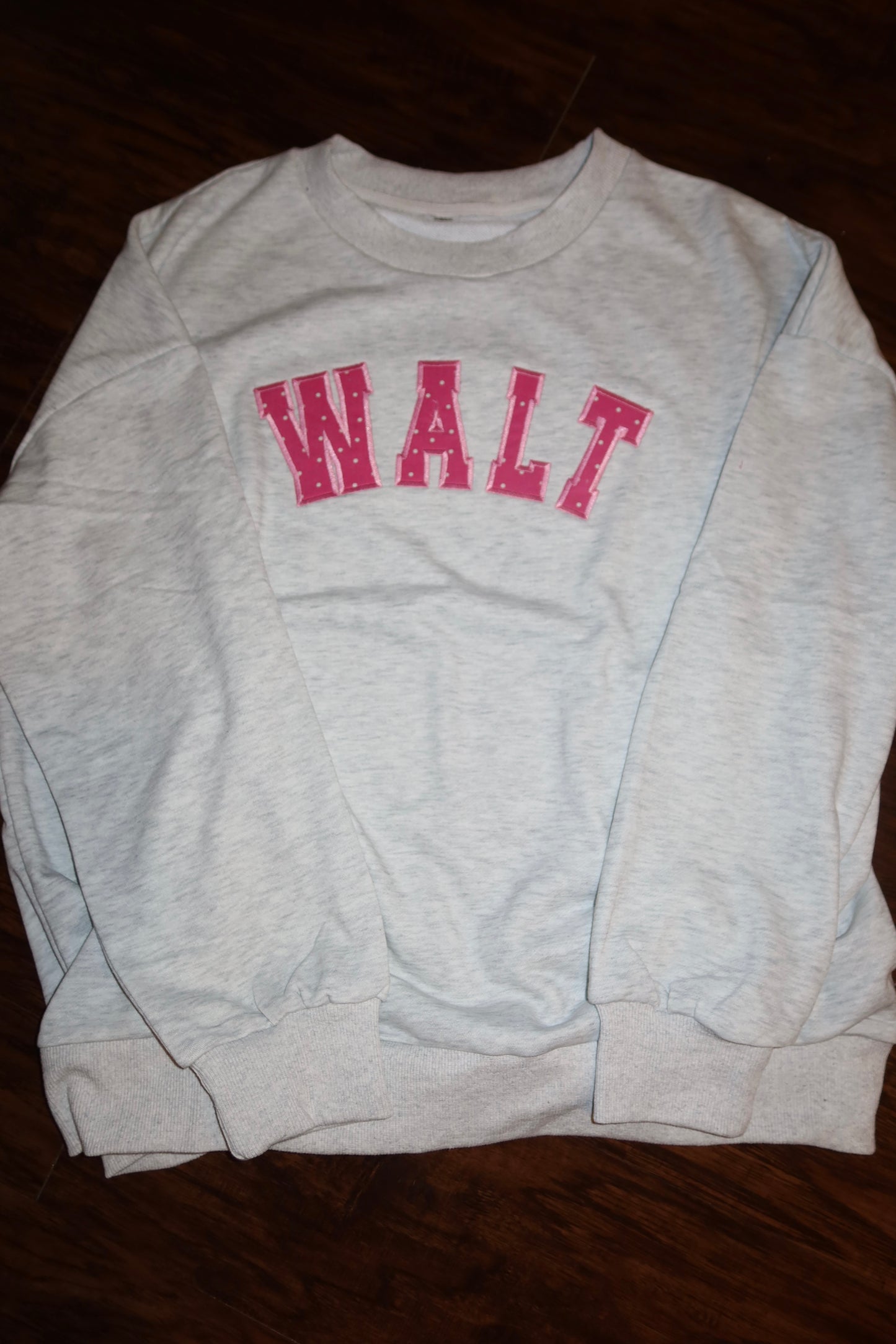 Grey Regular Crewneck: Polka Dot