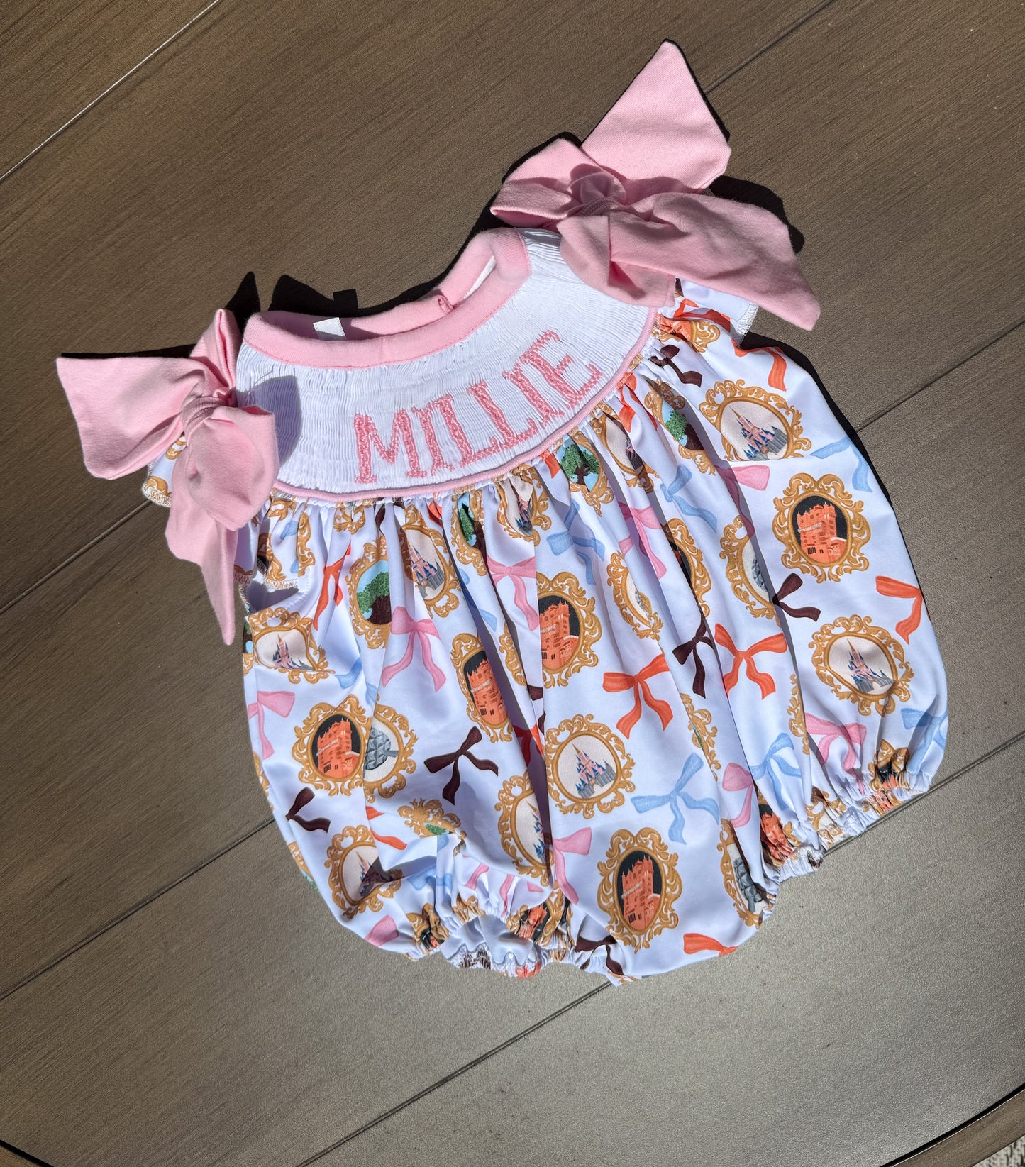 Pre order: 12 week PRODUCTION NAME SMOCK: Baby Bow Bubble
