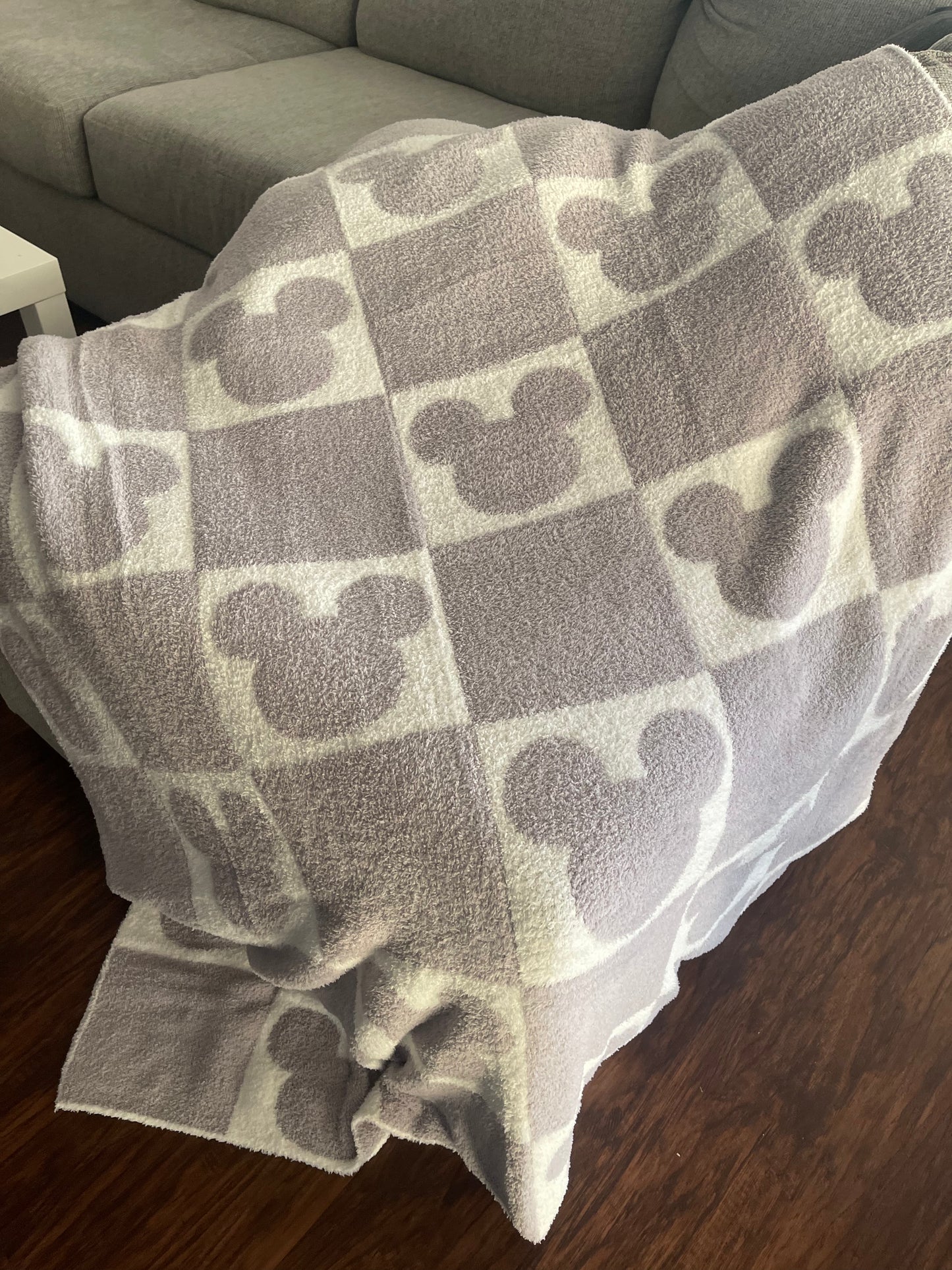 Cozy Grey Check Magical Blanket