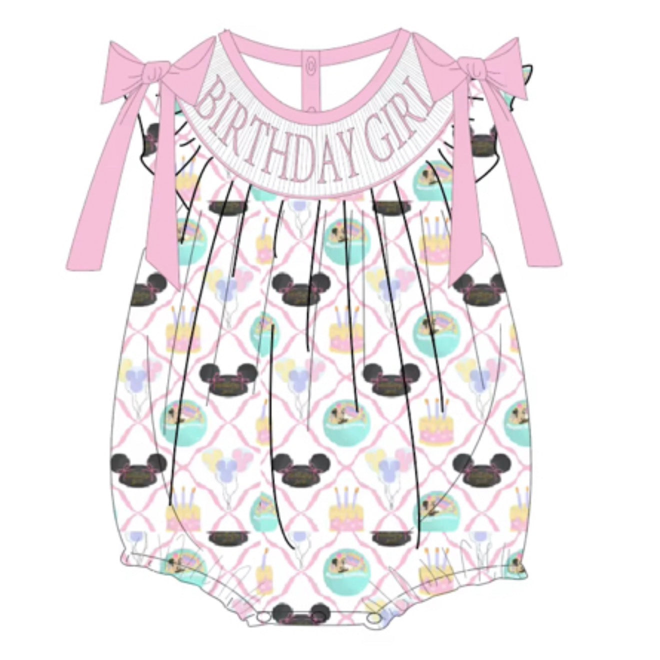 Girls Birthday Smock Bubble