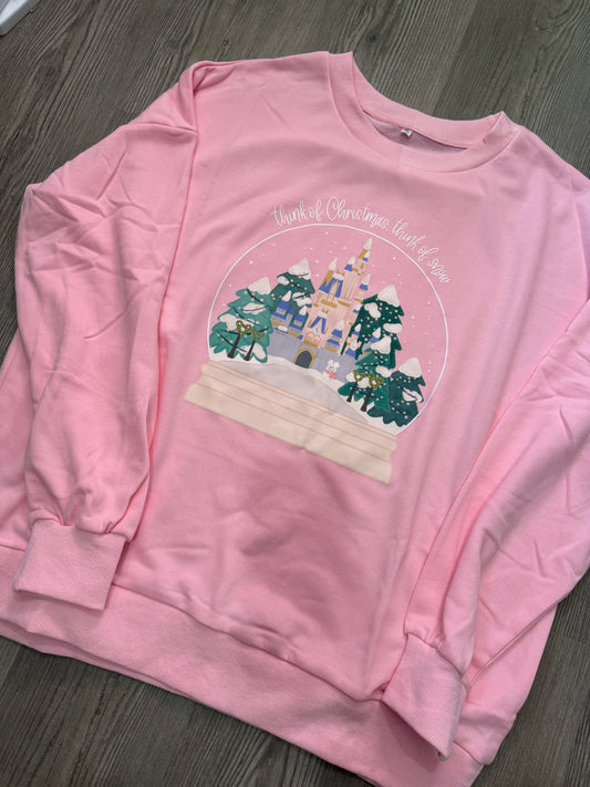 Think of Christmas PINK CREWNECK