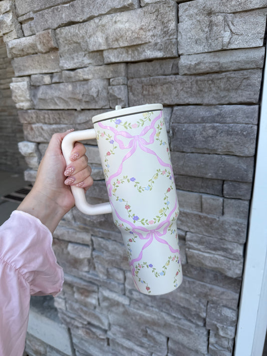 Floral Bow Tumbler