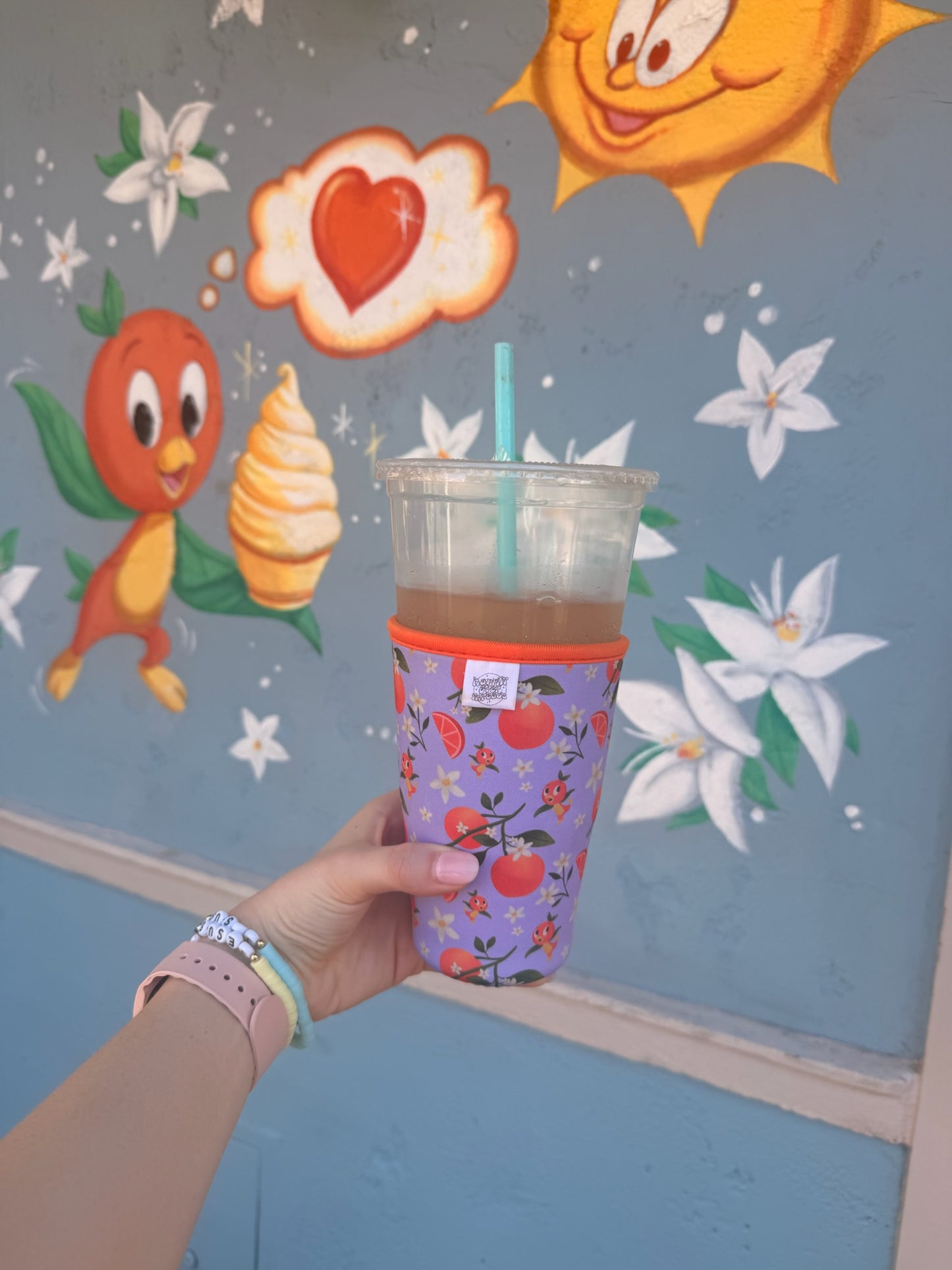 Orange Birdie Cup Sleeve