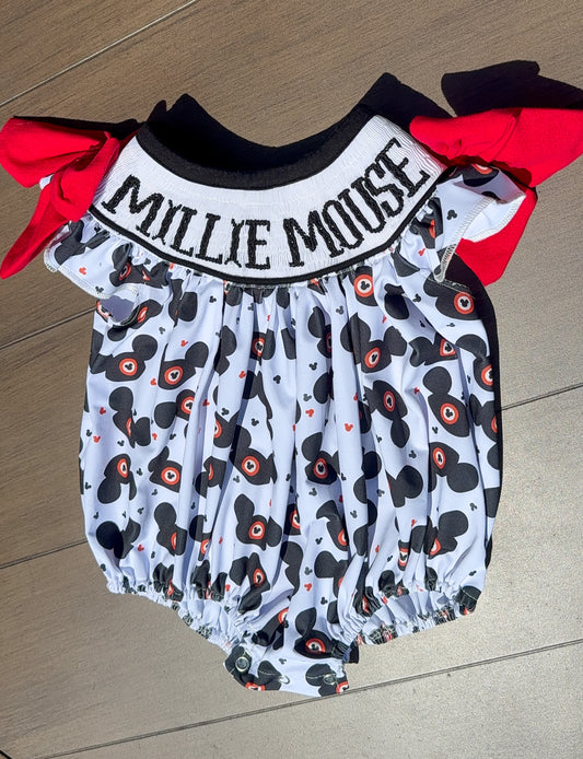 Pre order: 12 week PRODUCTION NAME SMOCK: Baby Bow Bubble