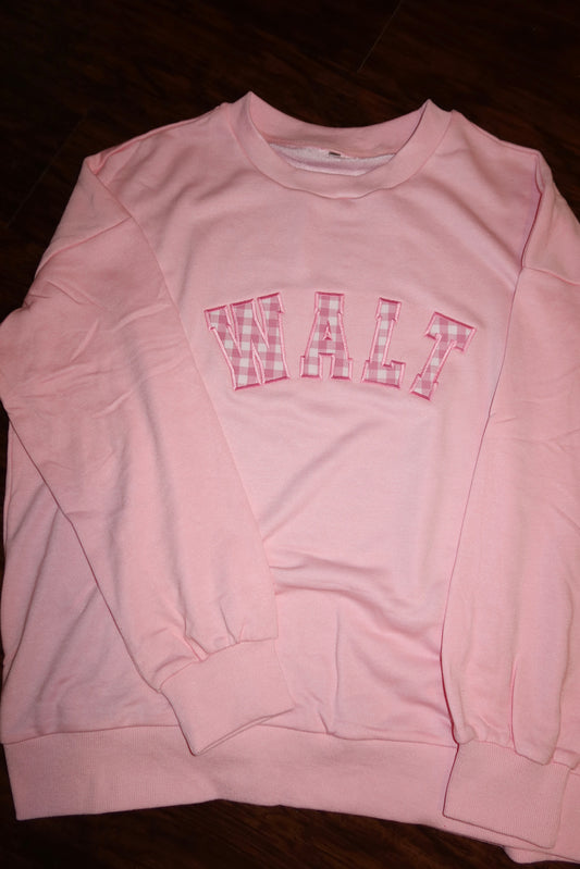 PINK: Regular Sweatshirt Pink Gingham