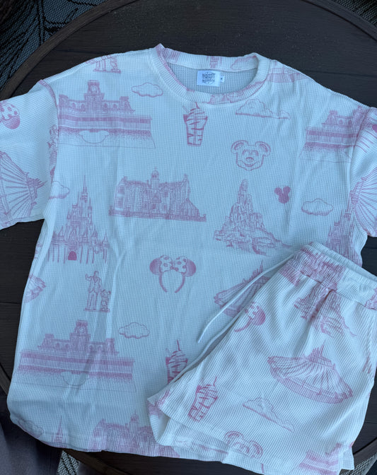 PINK/WHITE Waffle Set ADULT