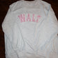Grey Regular Crewneck: Pink Gingham