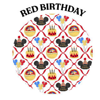 INFANT RED BIRTHDAY Waffle Bubble PREORDER *AUGUST TAT*