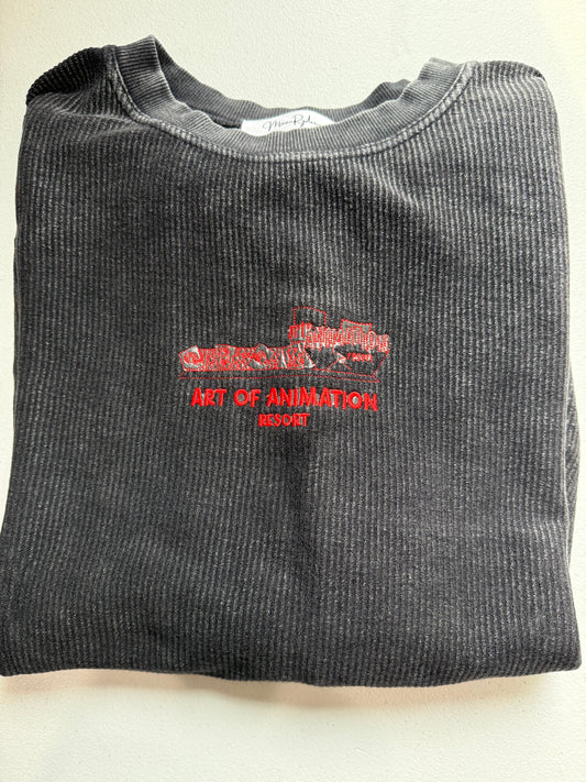 LARGE CHARCOAL WITH RED AOA CORDED