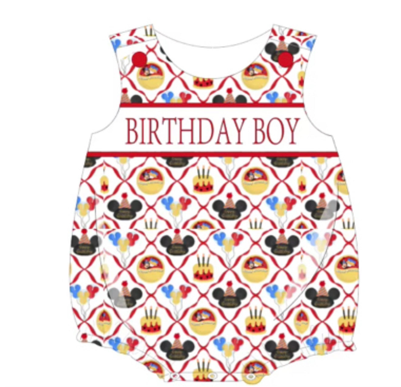 Boys Birthday Smock Bubble (sleeveless)