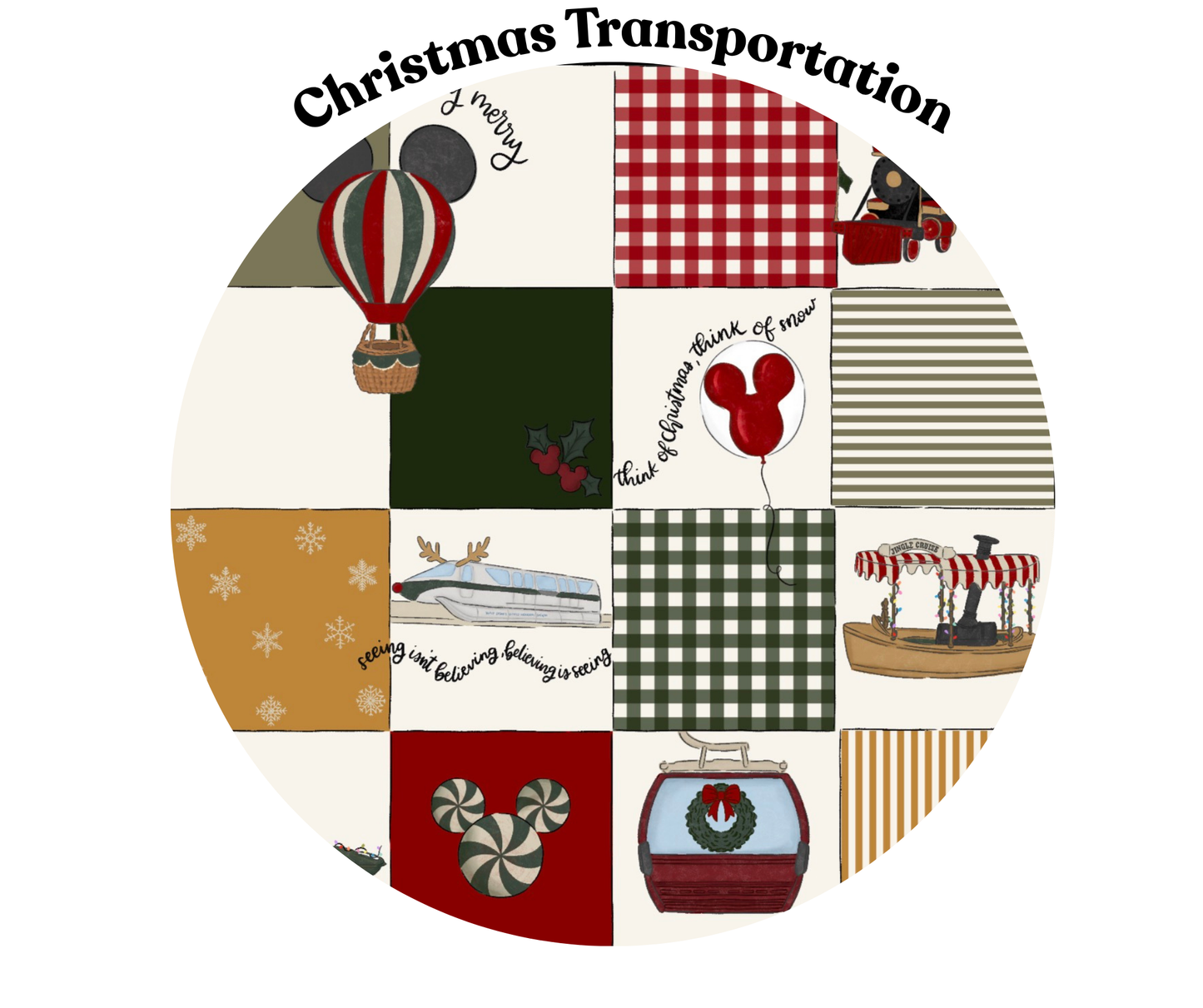 PREORDER OCTOBER TAT: Infant Christmas Transportation WAFFLE BUBBLE