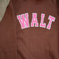 Brown with Pink Polka Dot MOCKNECK