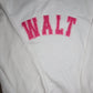 White with Pink Polka Dots MOCKNECK
