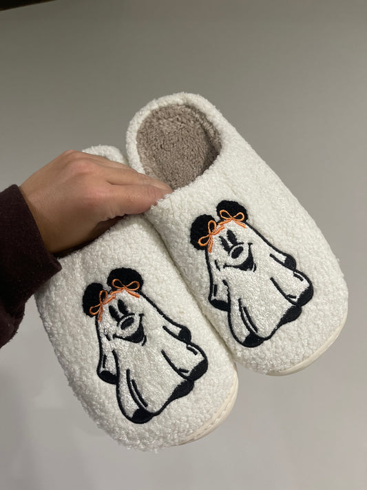 BOW GHOSTIE SLIPPERS