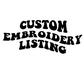 Custom Embroidered Add On
