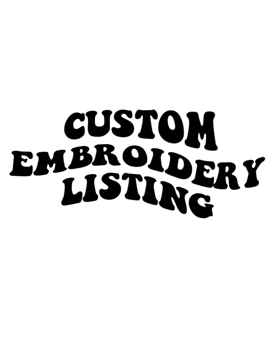 Custom Embroidered Add On