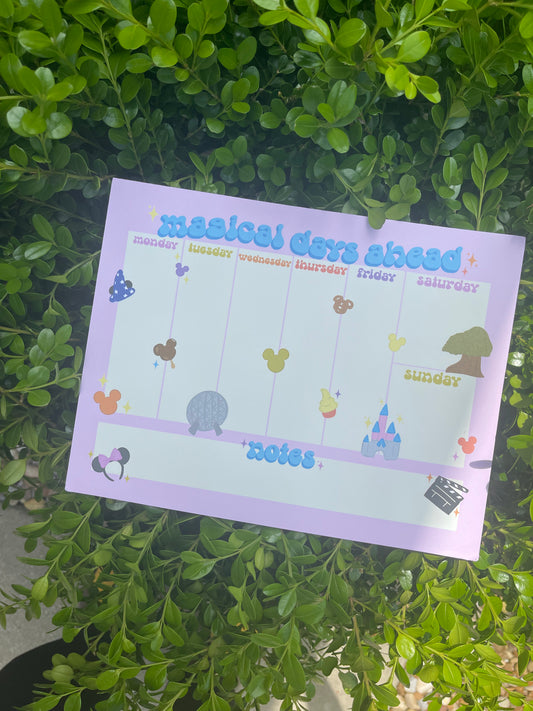 Magical Days Ahead Week Calendar