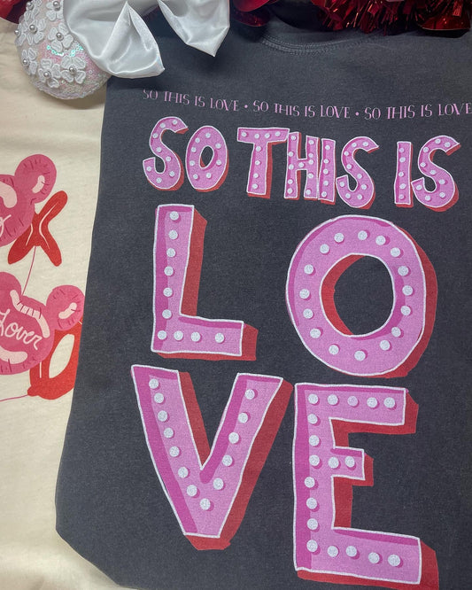 So This is Love Marquee Lettering